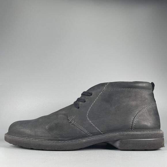 ECCO Turn Men\'s EU 45 US 11 Black Leather Shaft Chukka Ankle Boots Casual EUC main image 7